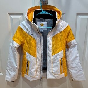 Obermeyer Kids Yellow and White Puffer Jacket TEEN 10/12